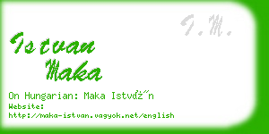 istvan maka business card